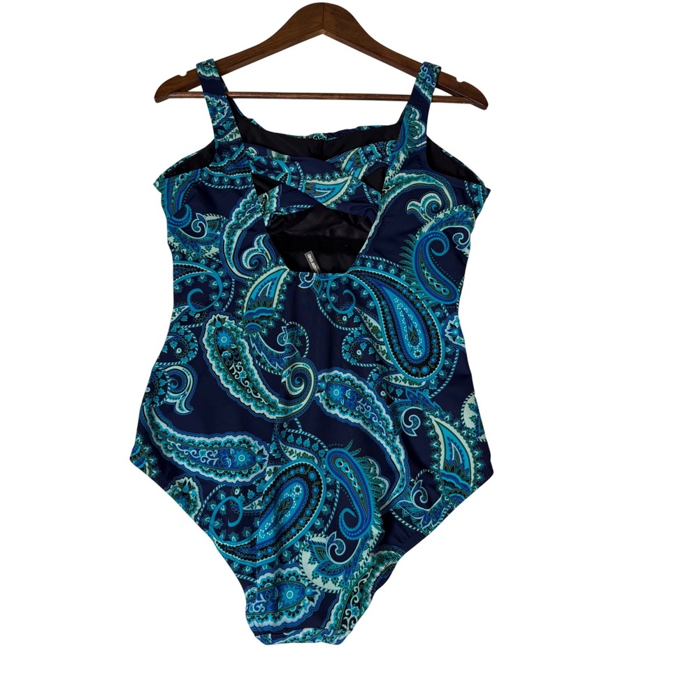 Lands End One Piece Swimsuit Womens 12DD with Inner Bra - Picture 2 of 6